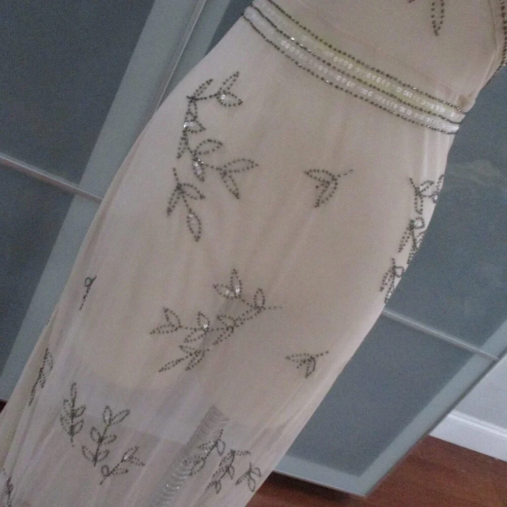 Forever 21 Contemporary Sheer Beaded Spaghetti Strap Maxi Dress - Picture 3 of 10